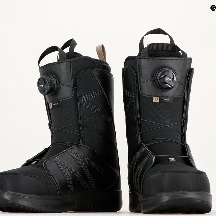Pánske topánky na snowboard Salomon Titan Boa black/black/roasted cashew 11