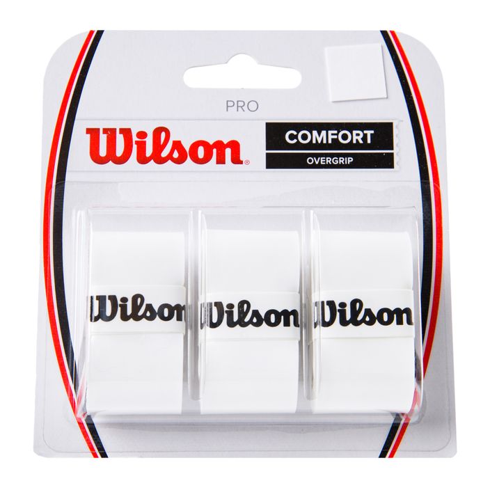 Obaly na tenisovú raketu Wilson Pro Comfort Overgrip 3 ks biele WRZ4014WH+ 2
