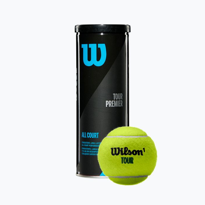 Wilson Tour Premier All Ct tenisové loptičky 3 ks žlté WRT109400