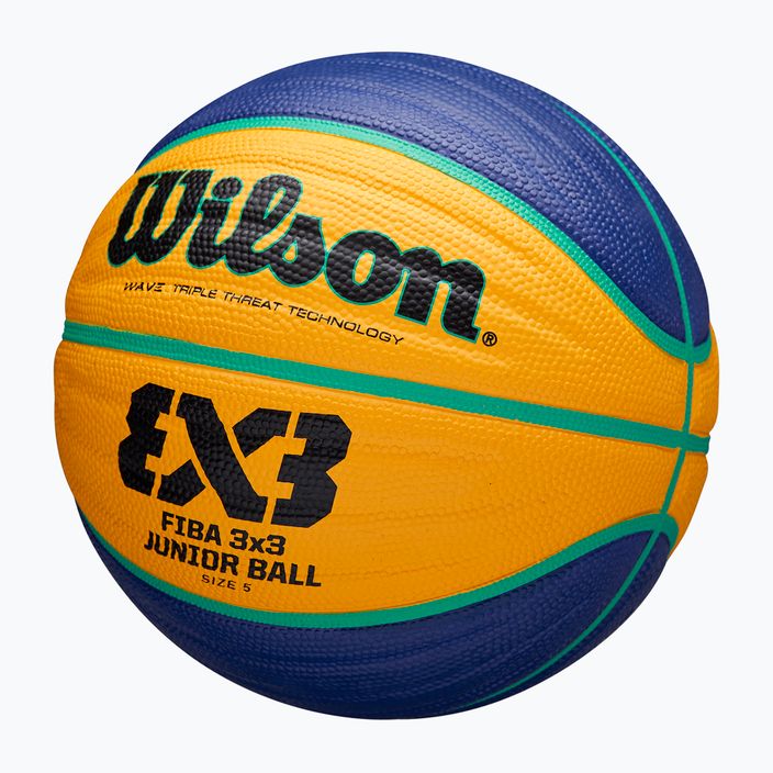 Basketbalová lopta detská Wilson Fiba 3x3 Junior modrá/žltá veľkosť 5 3