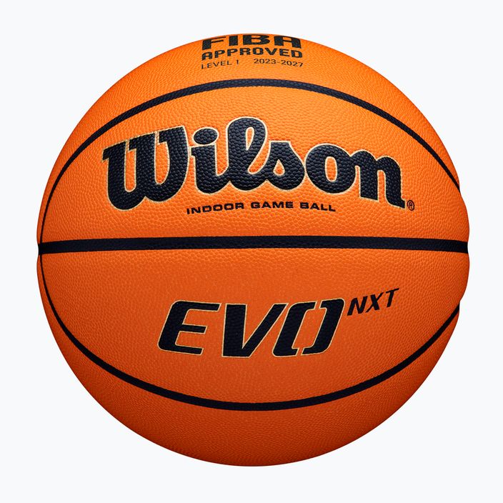 Basketbalová lopta Wilson basketball EVO NXT Fiba Game Ball orange veľkosť 7