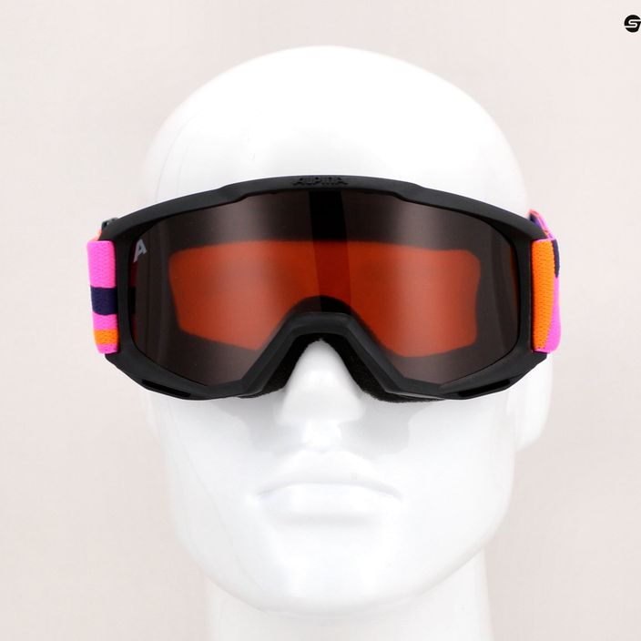 Detské lyžiarske okuliare Alpina Piney black/pink matt/orange 5