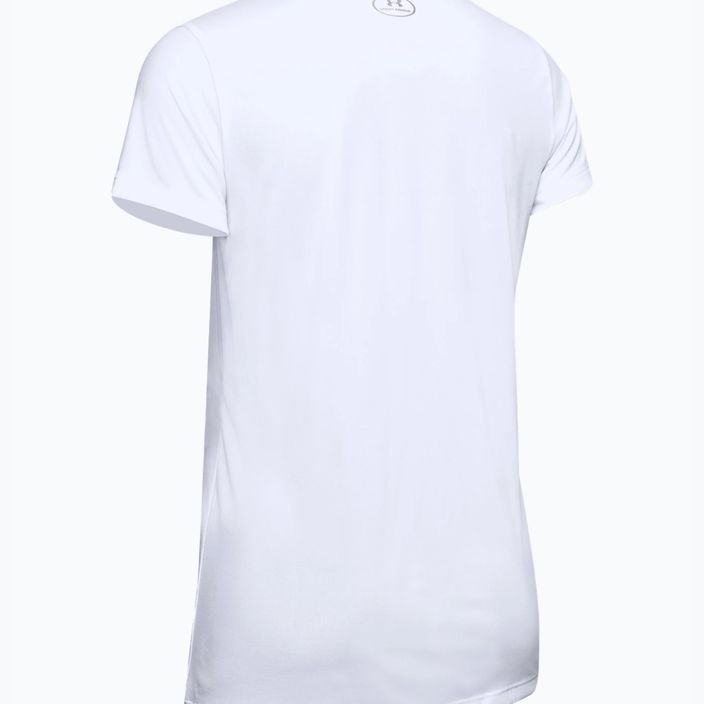 Dámske tréningové tričko Under Armour Tech SSV - Solid bielo-strieborné 1255839 2