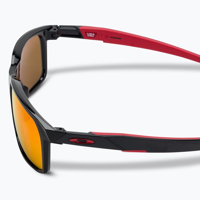 Oakley Portal X leštené čierne/prizm rubín polarizačné slnečné okuliare 4