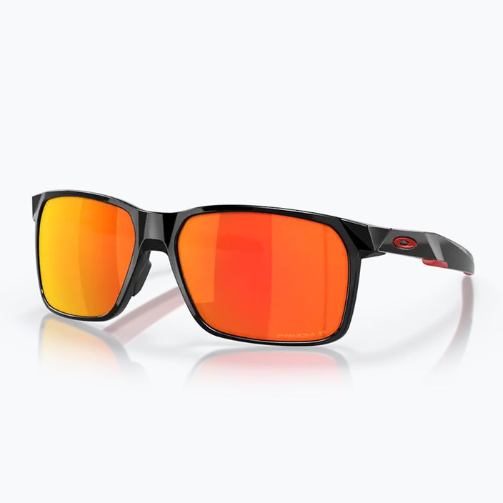 Oakley Portal X leštené čierne/prizm rubín polarizačné slnečné okuliare 6