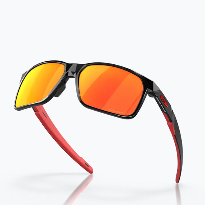 Oakley Portal X leštené čierne/prizm rubín polarizačné slnečné okuliare 9