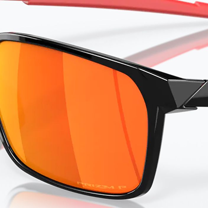 Oakley Portal X leštené čierne/prizm rubín polarizačné slnečné okuliare 11