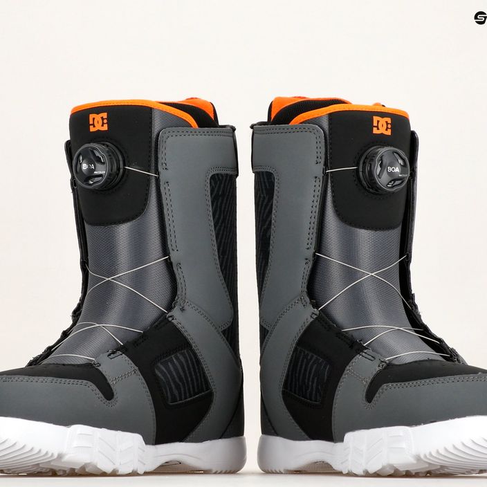 Pánske topánky na snowboard DC Phase Boa grey/black/orange 9