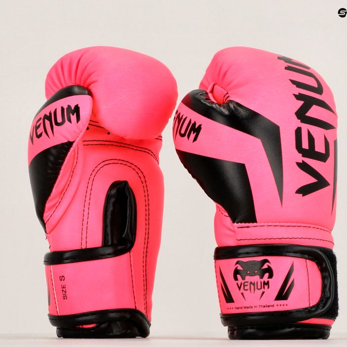 Detské boxerské rukavice Venum Elite Boxing fluo pink 11