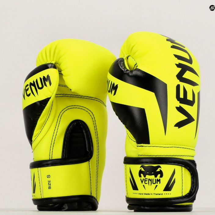 Detské boxerské rukavice Venum Elite Boxing neo yellow 10