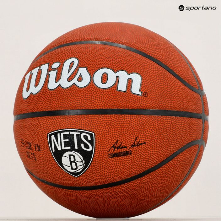 Wilson NBA Team Alliance Brooklyn Nets hnedá basketbalová lopta WTB3100XBBRO veľkosť 7 6