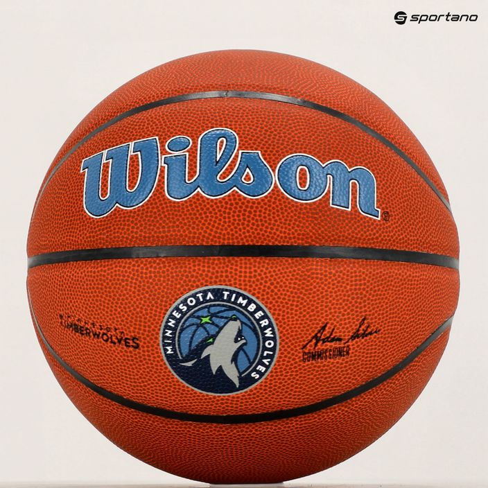 Wilson NBA Team Alliance Minnesota Timberwolves basketbalová hnedá WTB3100XBMIN veľkosť 7 6