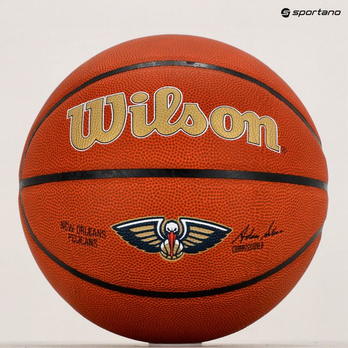 Wilson NBA Team Alliance New Orleans Pelicans hnedá basketbalová lopta WTB3100XBBNO veľkosť 7 6