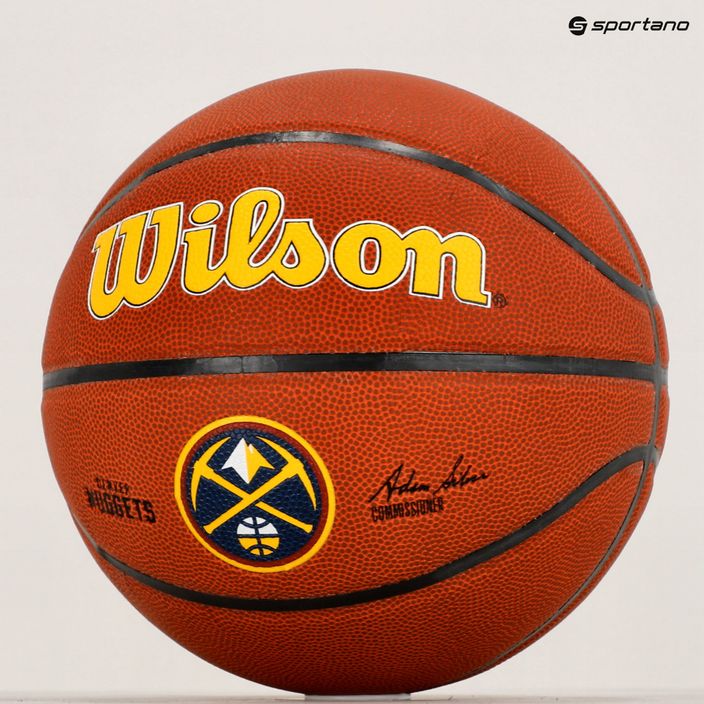 Wilson NBA Team Alliance Denver Nuggets hnedá basketbalová lopta WTB3100XBDEN veľkosť 7 6