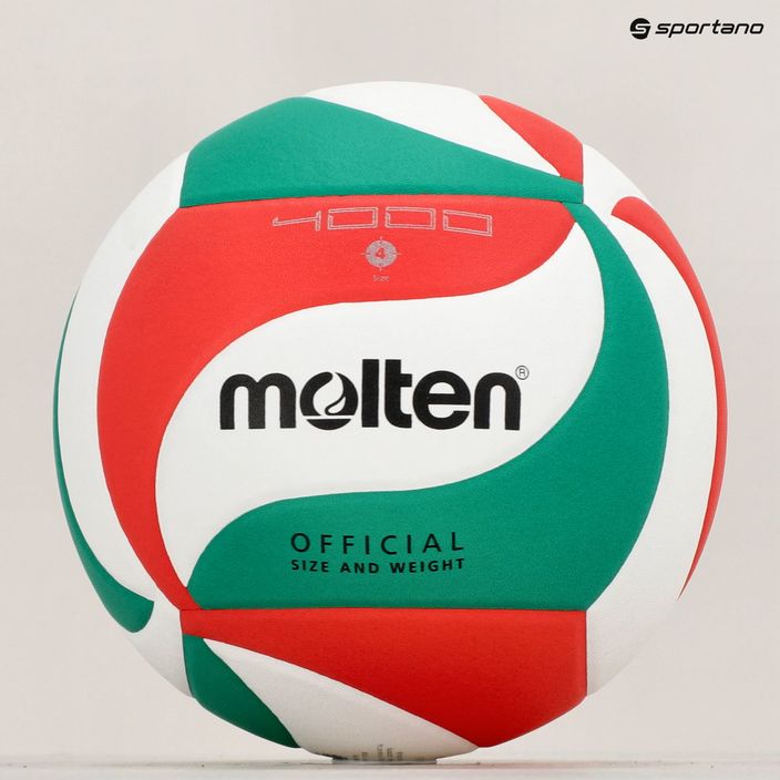Volejbalová lopta Molten V4M4000-4 biela/zelená/červená veľkosť 4 6