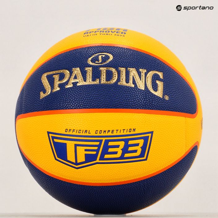 Spalding TF-33 Gold yellow and blue basketball 76862Z veľkosť 6 5