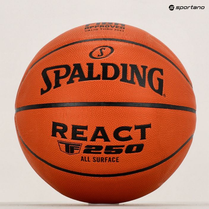 Spalding TF-250 React Logo FIBA basketbal oranžová 76967Z 6