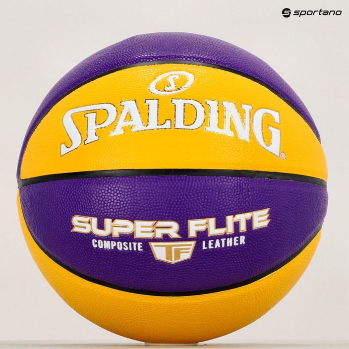 Spalding Super Flite fialová a žltá basketbalová lopta 76930Z veľkosť 7 5