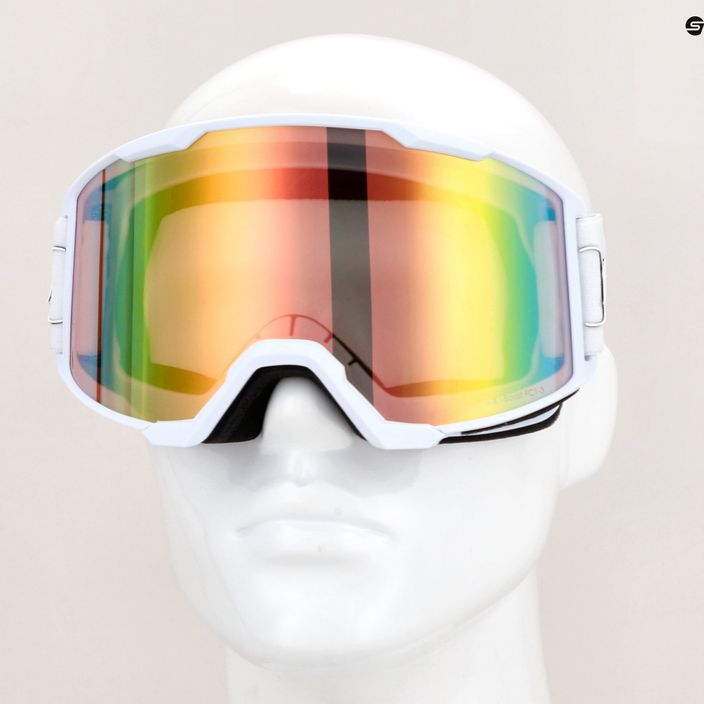 Lyžiarske okuliare Red Bull SPECT Spect Solo S1-S3 matné biele/biele fotochromatické/ružové zrkadlové 4