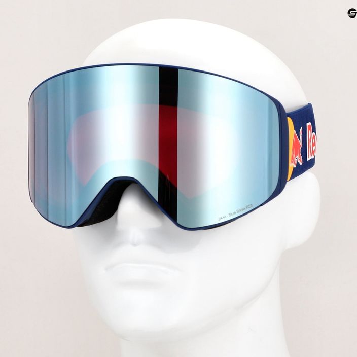 Lyžiarske okuliare Red Bull SPECT Jam S3 + náhradné šošovky S2 matná modrá/fialová/modré zrkadlo/oblačný sneh 4