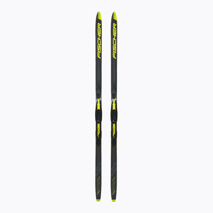 Detské bežecké lyže Fischer Sprint Crown + Tour Step-In black/yellow NP6319V
