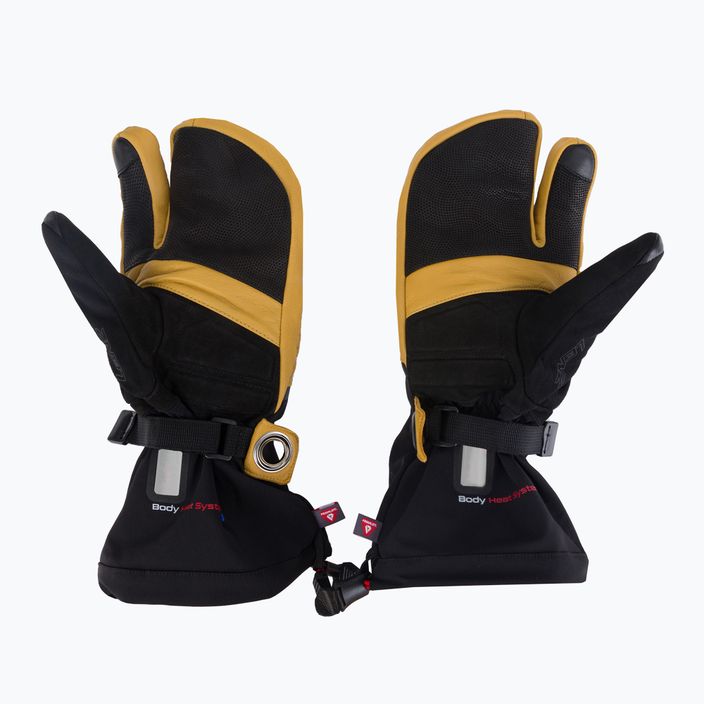 Vyhrievané lyžiarske rukavice Lenz Heat Glove 8. Finger Cap Lobster čierno-žlté 127 4