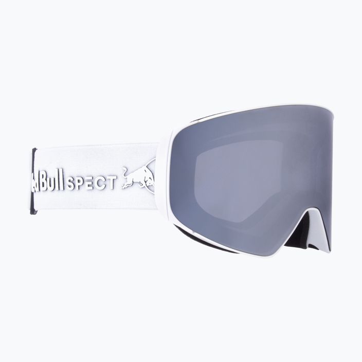 Lyžiarske okuliare Red Bull SPECT Jam S3 + náhradné šošovky S2 matné biele/biele/dymové/strieborné zrkadlo/oblačný sneh