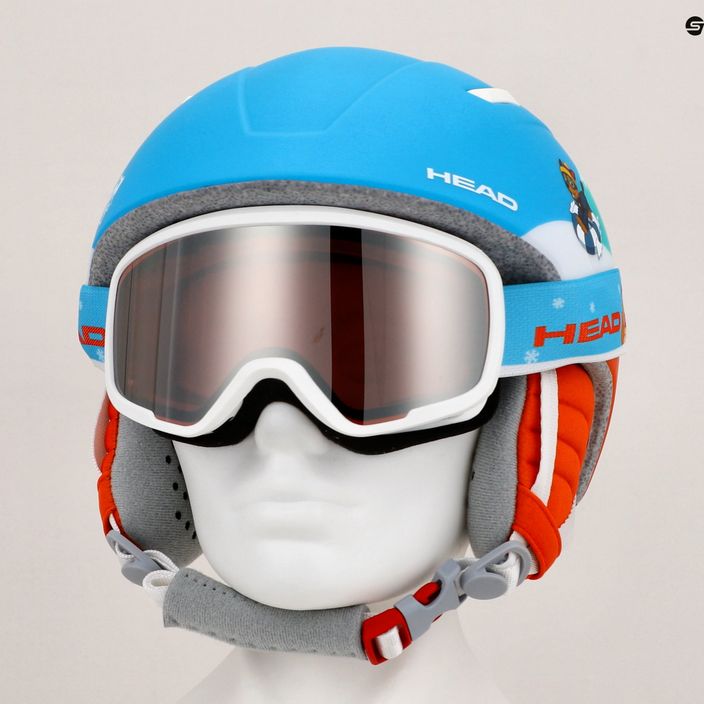 Detská lyžiarska prilba HEAD Mojo Set Paw + okuliare modrá 9