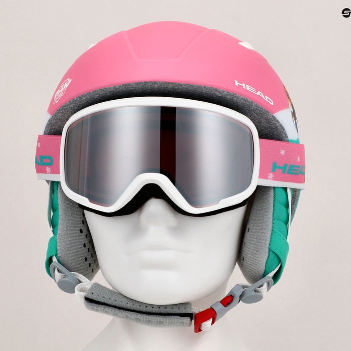 Detská lyžiarska prilba HEAD Maja Set Paw + okuliare ružová 9