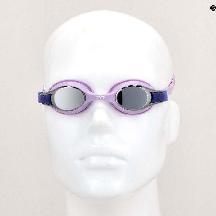 Plavecké okuliare TYR pre deti Swimple Metallized silvger/purple 7