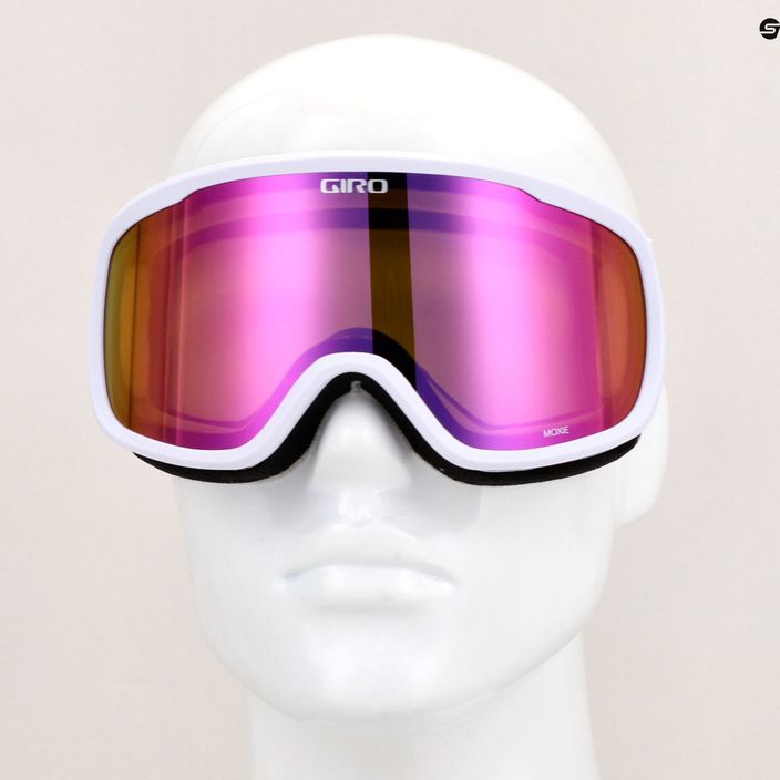Dámske lyžiarske okuliare Giro Moxie white core light/amber pink/yellow 7
