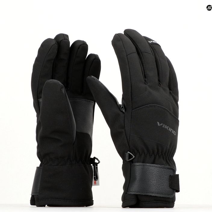 Pánske lyžiarske rukavice Viking Solven black 110/23/7558 9