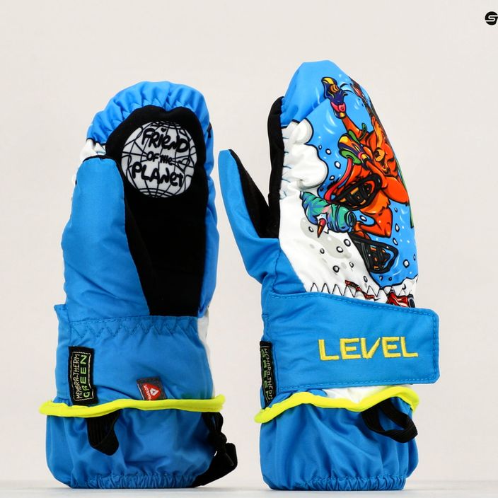 Detské lyžiarske rukavice Level Animal svetlomodré 9