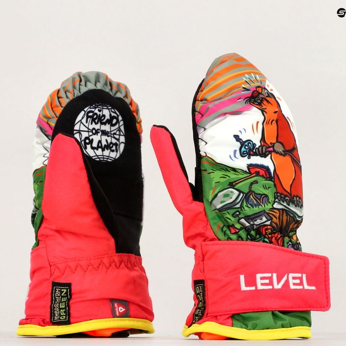 Level Detské lyžiarske rukavice Animal pk rainbow 9