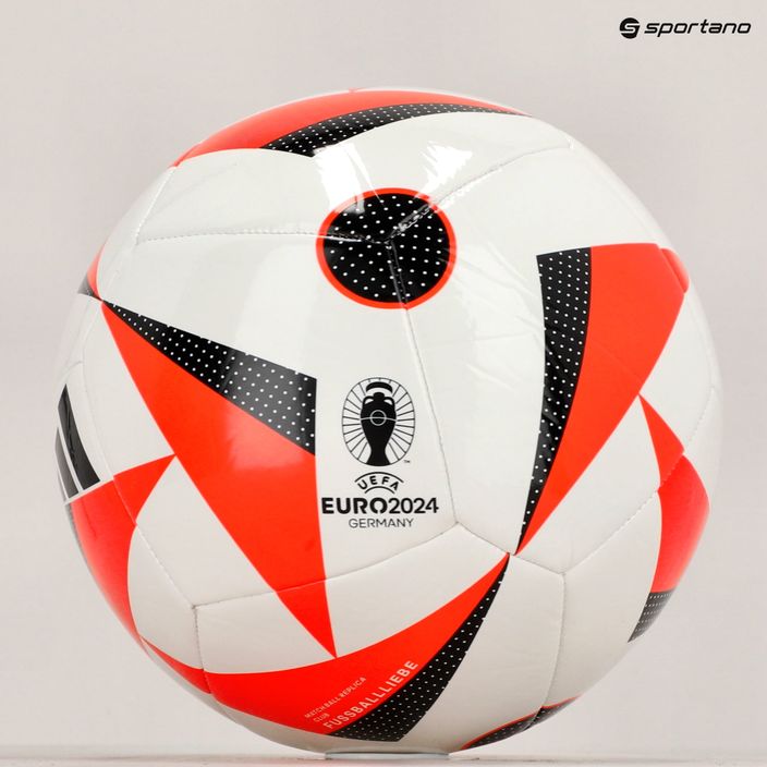 Futbalová lopta adidas Fussballiebe Club biela/solárne červená/čierna veľkosť 5 6