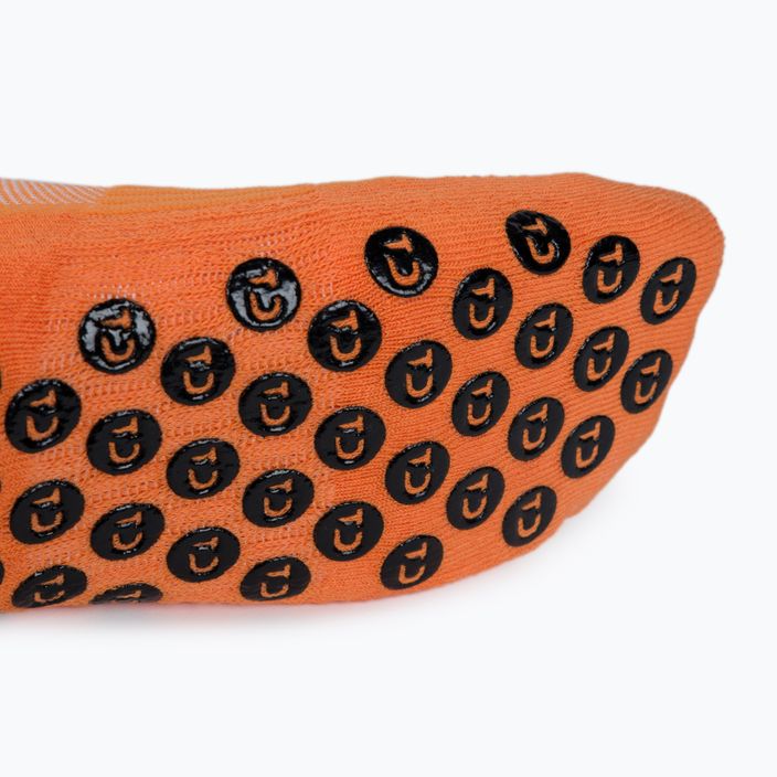 Protišmykové futbalové ponožky Tapedesign oranžové 4