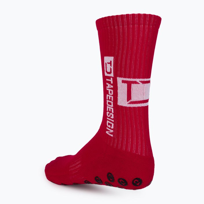 Pánske protišmykové futbalové ponožky Tapedesign červené TAPEDESIGN RED 2