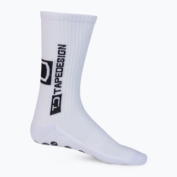 Pánske protišmykové futbalové ponožky Tapedesign white TAPEDESIGN WHITE 3