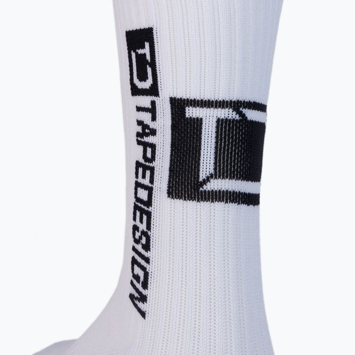 Pánske protišmykové futbalové ponožky Tapedesign white TAPEDESIGN WHITE 5