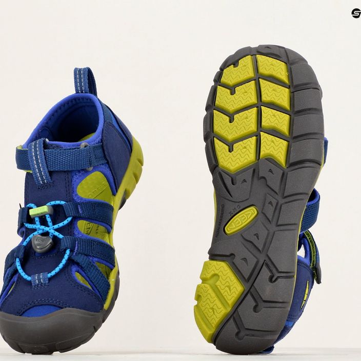Juniorské sandále KEEN Seacamp II CNX blue depths/chartreuse 9