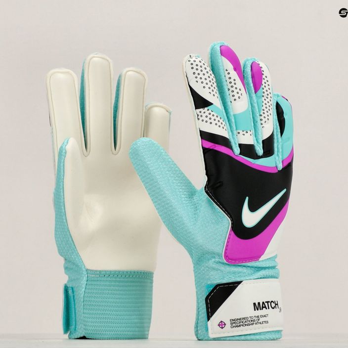 Detské brankárske rukavice Nike Match black/hyper turquoise/rush fuchsia 5