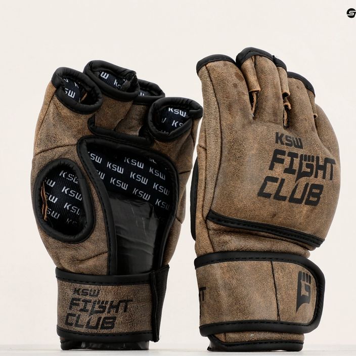KSW Fight Club hnedé grapplingové rukavice Gloves_FCL 7