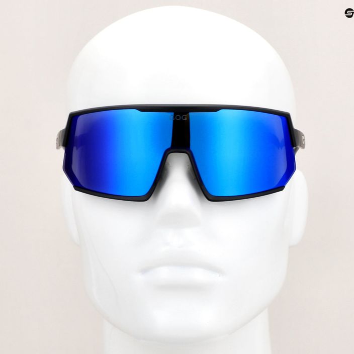 Slnečné okuliare GOG Zeus matná čierna/polychromatická bielo-modrá 10