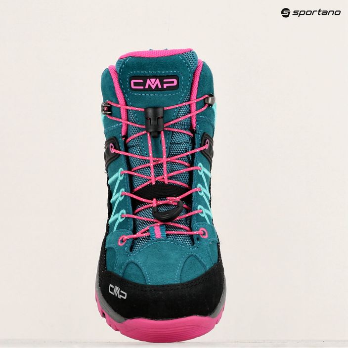 Detské trekové topánky CMP Rigel Mid lake/pink fluo 9