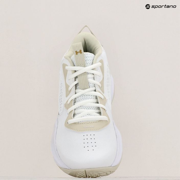 Basketbalová obuv Under Armour Lockdown 6 white/silt/metallic gold 15