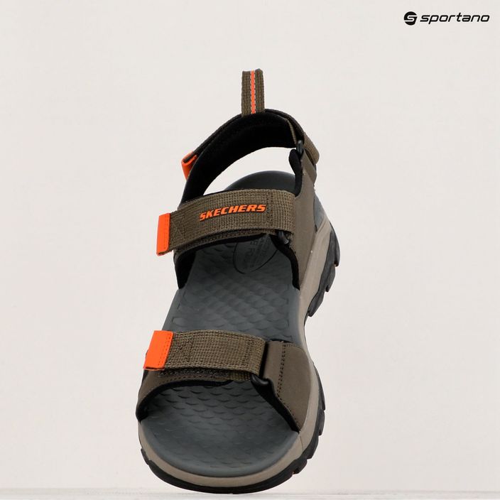 Pánske sandále SKECHERS Tresmen Ryer olive/black/orange 14