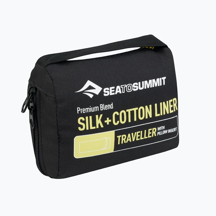 Vložka do spacieho vaku Sea to Summit Silk/Cotton Traveller with Pillow zelená ASLKCTNYHAGN 2