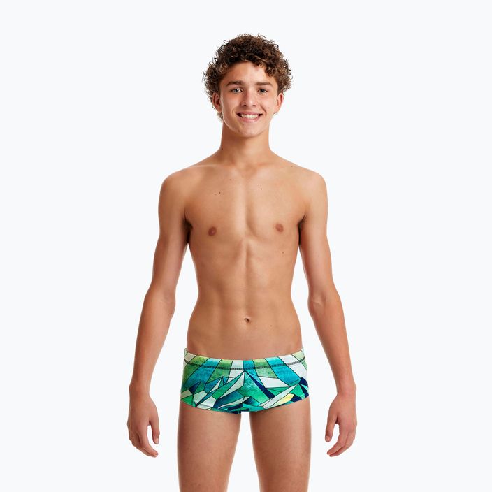 FUNKY TRUNKS Detské plavecké nohavice Sidewinder zeleno-modré FTS010B7131024 5