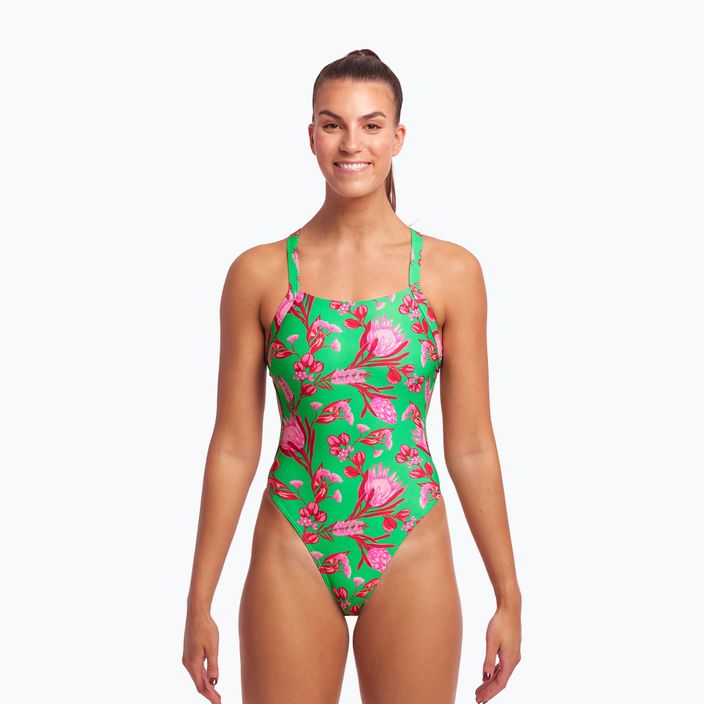 Funkita Jednodielne dámske plavky bez ramienok Zelená FKS020L7154912 2