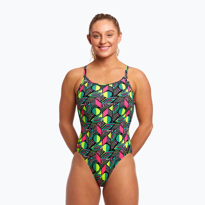 Dámske jednodielne plavky Funkita Diamond Back One Piece dot matrix 6